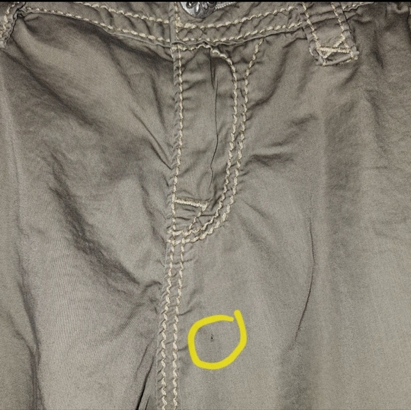 Y2K Rock Revival Cropped Cargo Pants | Taupe | Size 31 - Picture 7 of 11